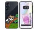 Funda Silicona Transparente para Samsung Galaxy A35 5G diseño Panda Dibujos