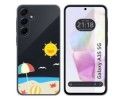 Funda Silicona Transparente para Samsung Galaxy A35 5G diseño Playa Dibujos