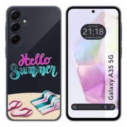 Funda Silicona Transparente para Samsung Galaxy A35 5G diseño Summer Dibujos