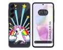 Funda Silicona Transparente para Samsung Galaxy A35 5G diseño Unicornio Dibujos