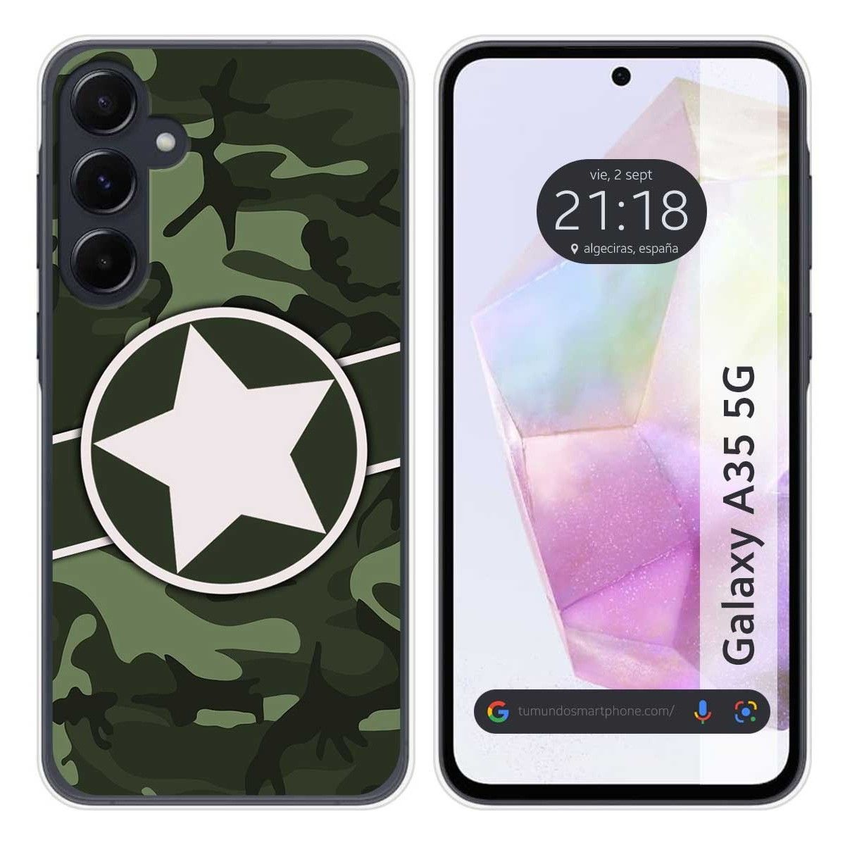 Funda Silicona para Samsung Galaxy A35 5G diseño Camuflaje 01 Dibujos