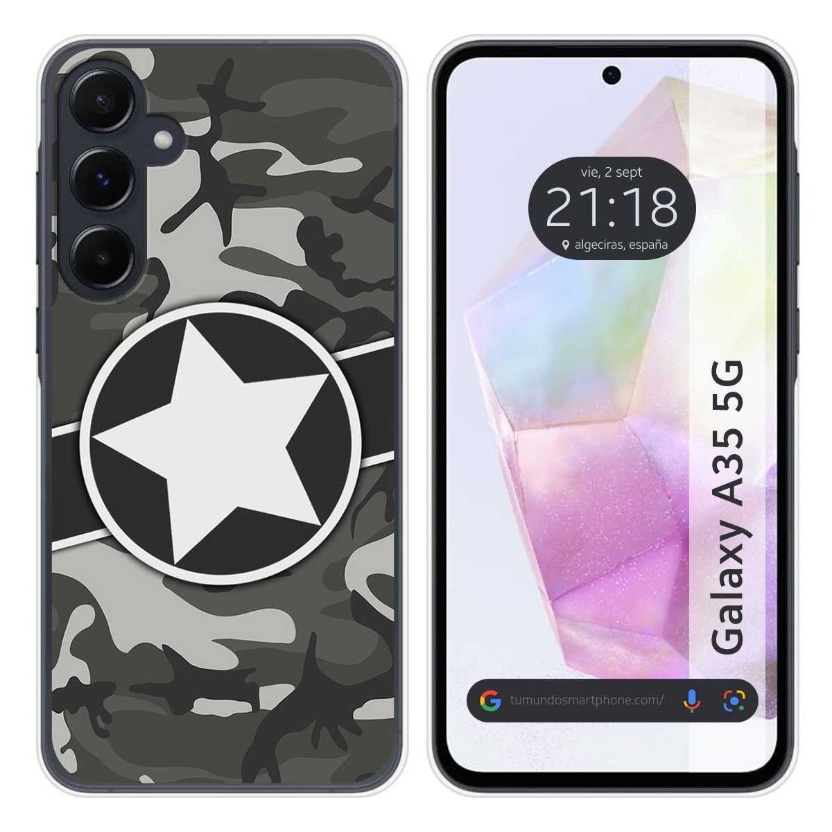 Funda Silicona para Samsung Galaxy A35 5G diseño Camuflaje 02 Dibujos