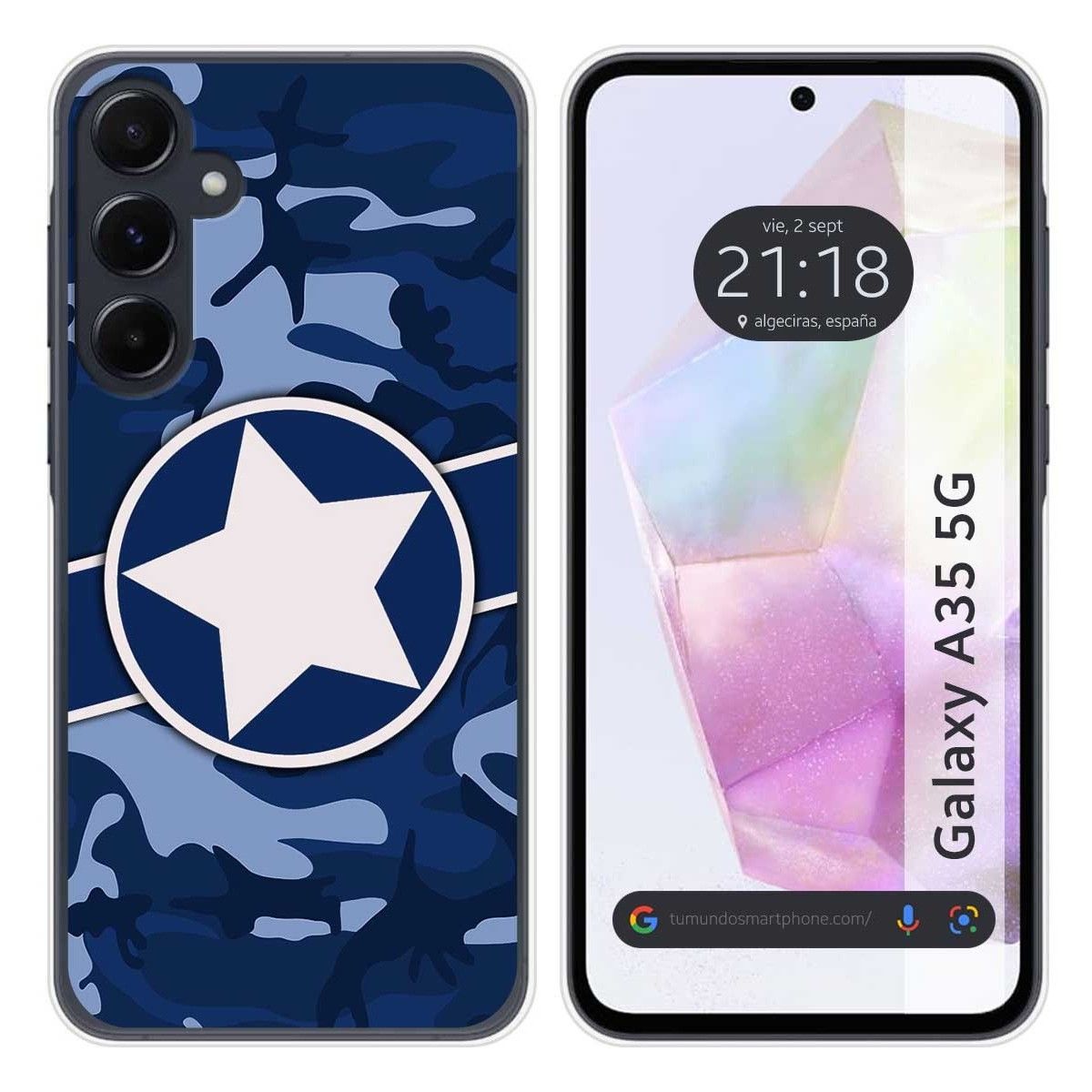 Funda Silicona para Samsung Galaxy A35 5G diseño Camuflaje 03 Dibujos