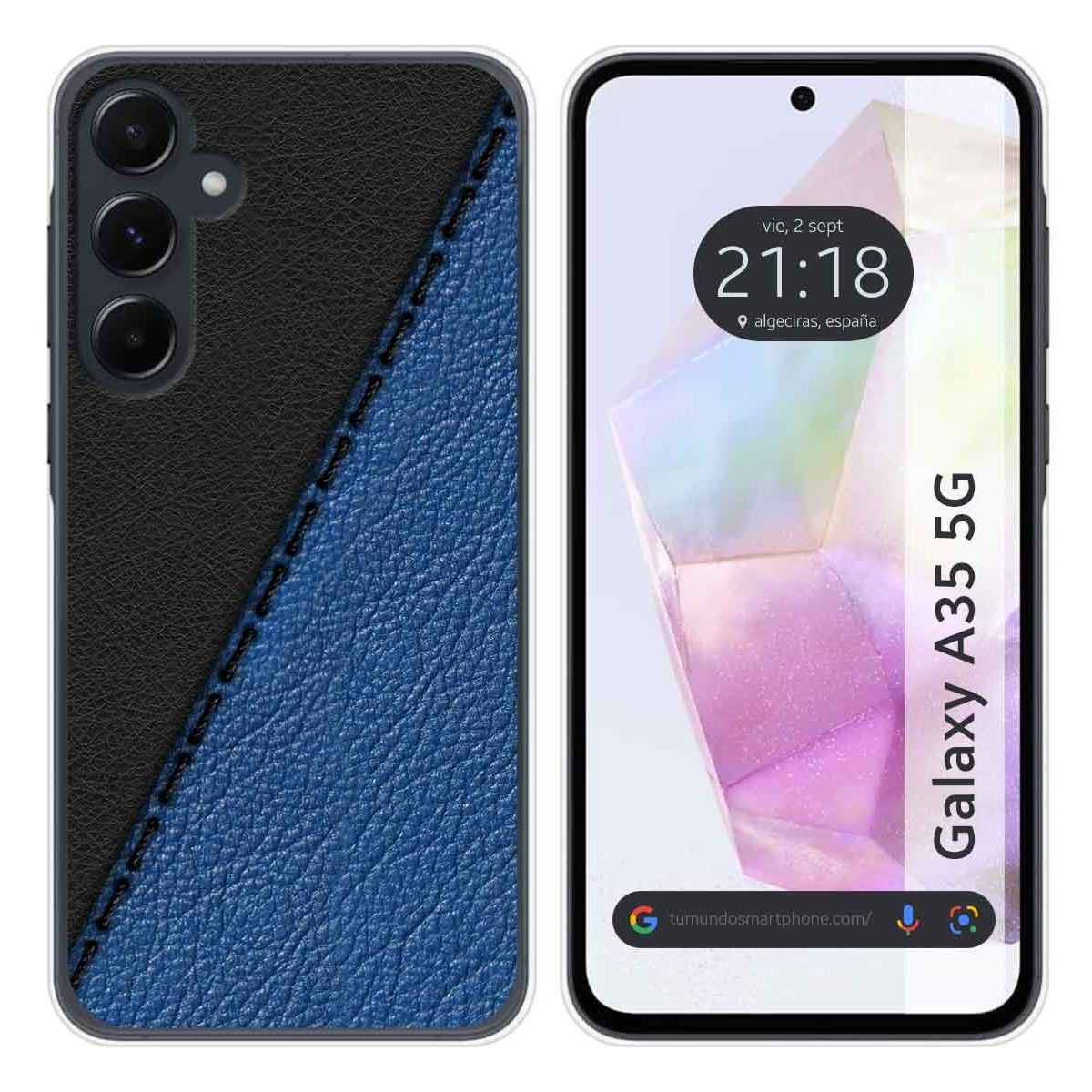 Funda Silicona para Samsung Galaxy A35 5G diseño Cuero 02 Dibujos
