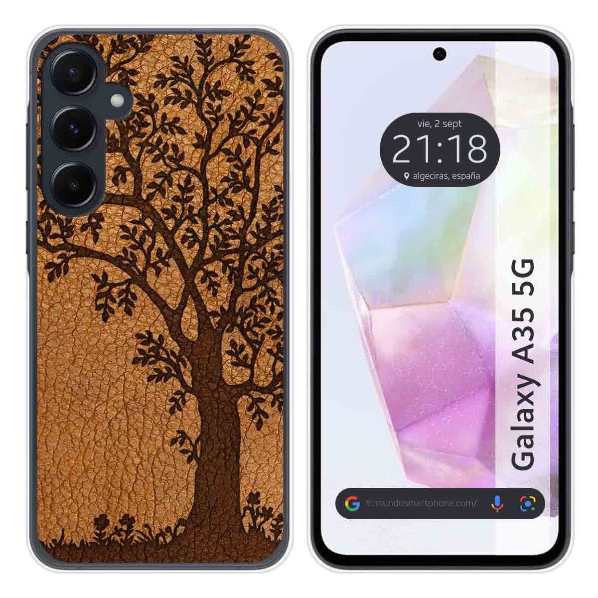Funda Silicona para Samsung Galaxy A35 5G diseño Cuero 03 Dibujos