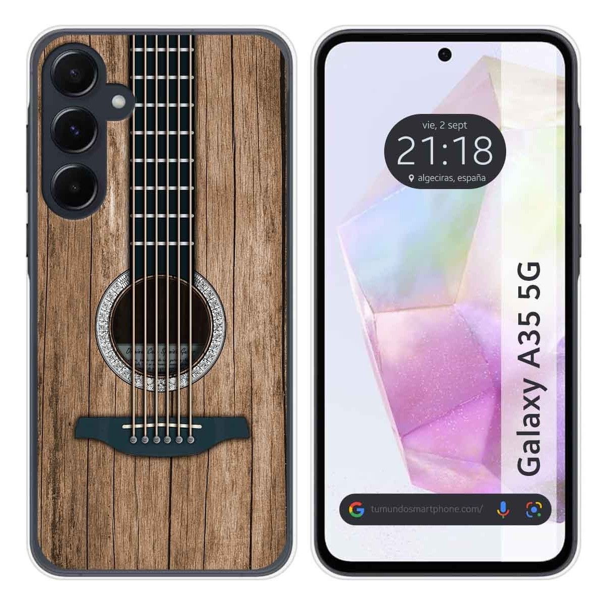 Funda Silicona para Samsung Galaxy A35 5G diseño Madera 11 Dibujos