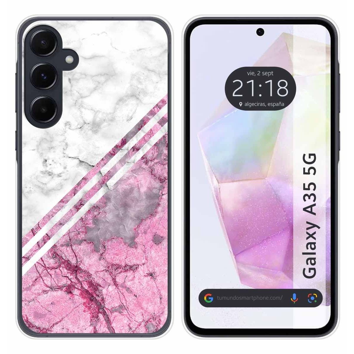 Funda Silicona para Samsung Galaxy A35 5G diseño Mármol 03 Dibujos