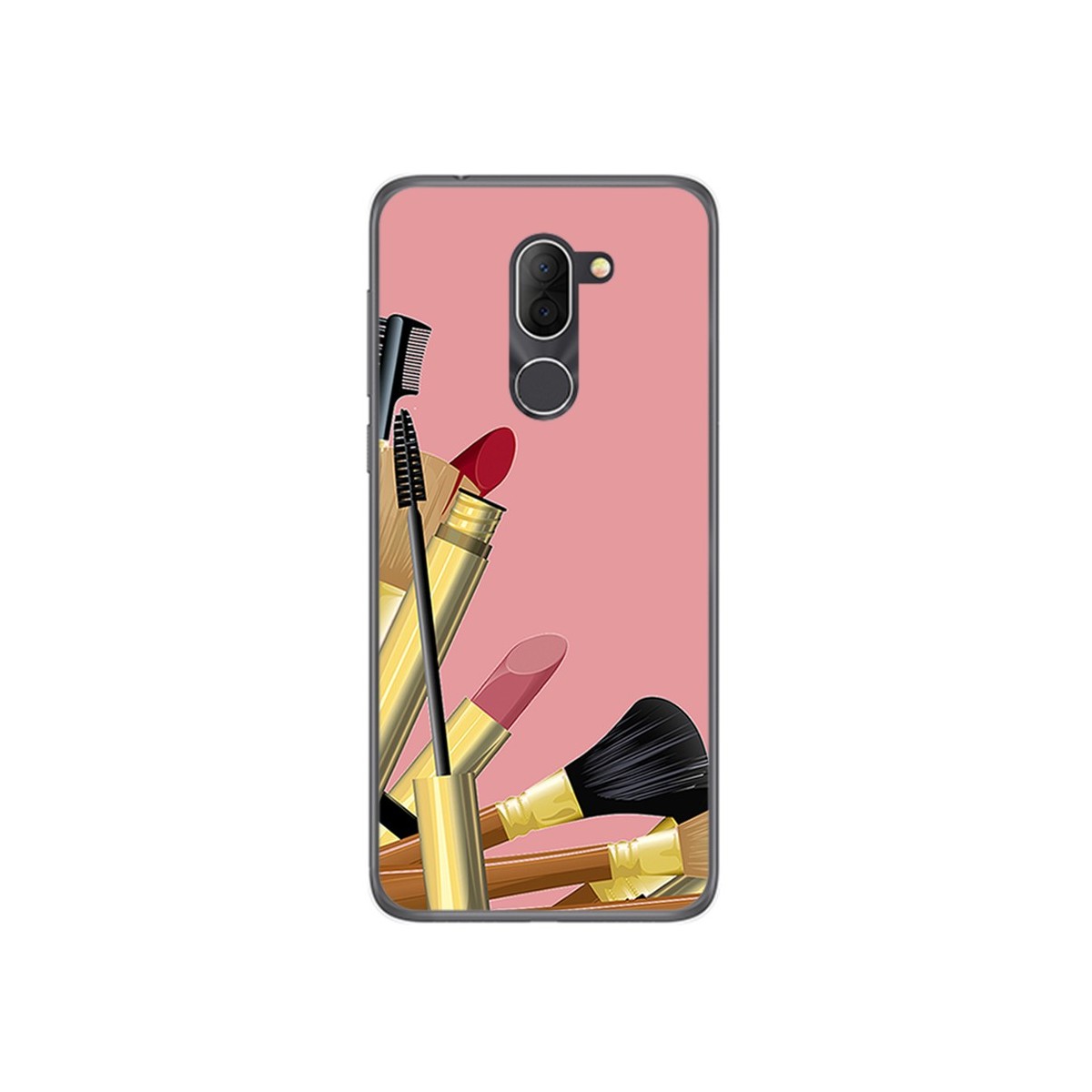 Funda Gel Tpu para Alcatel 3x Diseño Brochas Dibujos