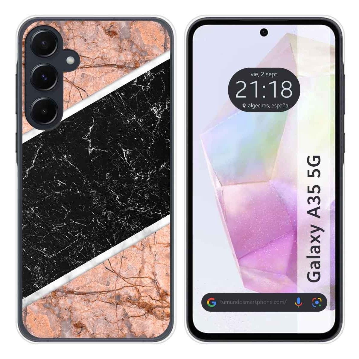 Funda Silicona para Samsung Galaxy A35 5G diseño Mármol 07 Dibujos
