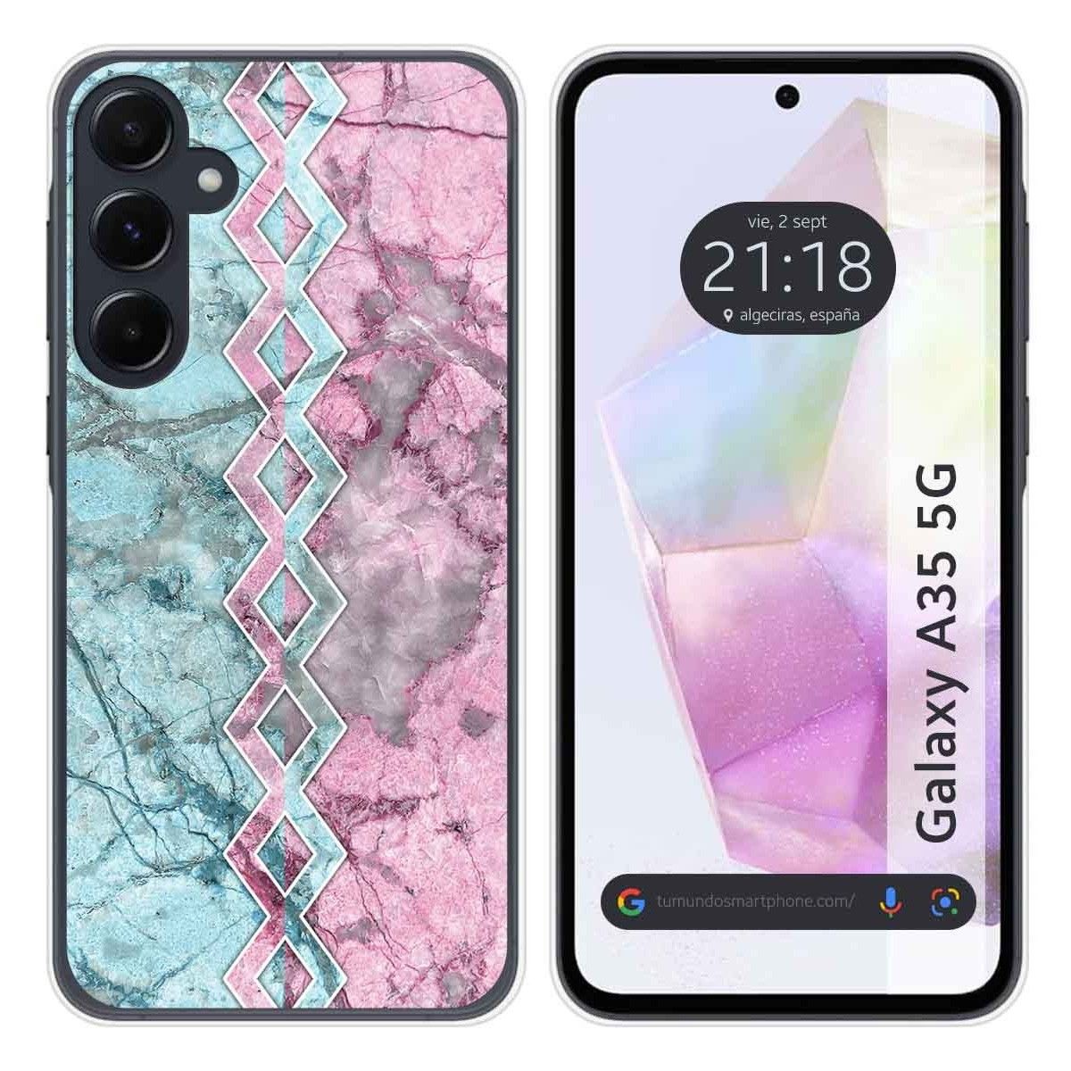 Funda Silicona para Samsung Galaxy A35 5G diseño Mármol 08 Dibujos