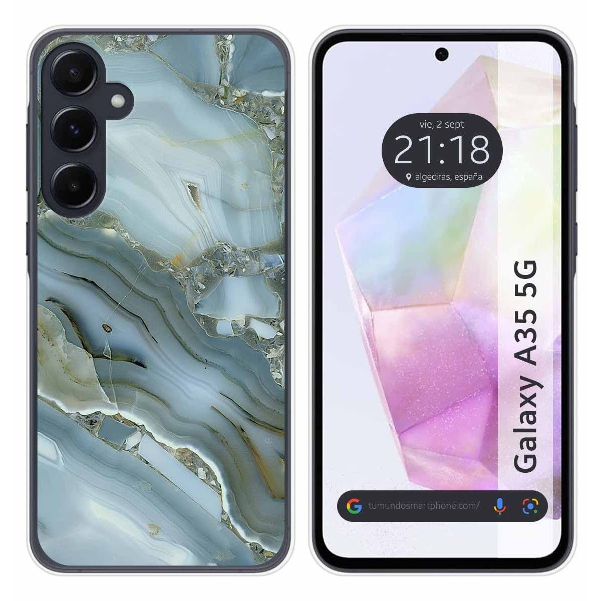 Funda Silicona para Samsung Galaxy A35 5G diseño Mármol 09 Dibujos