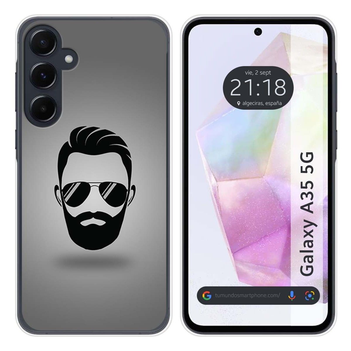Funda Silicona para Samsung Galaxy A35 5G diseño Barba Dibujos