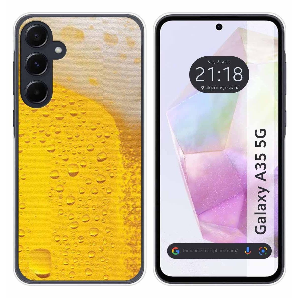 Funda Silicona para Samsung Galaxy A35 5G diseño Cerveza Dibujos