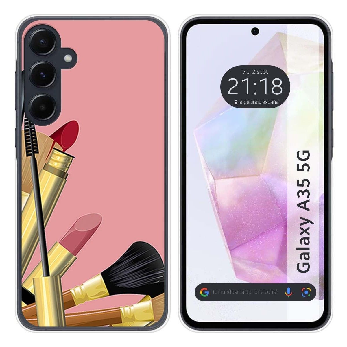 Funda Silicona para Samsung Galaxy A35 5G diseño Brochas Dibujos