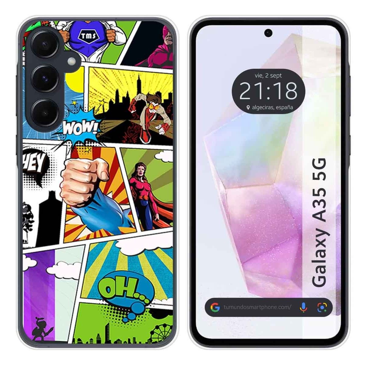 Funda Silicona para Samsung Galaxy A35 5G diseño Comic Dibujos