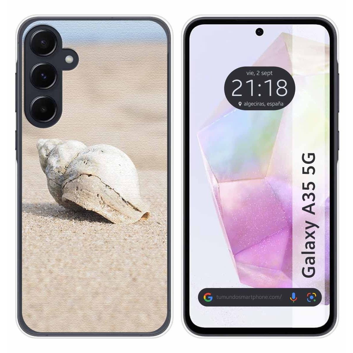 Funda Silicona para Samsung Galaxy A35 5G diseño Concha Dibujos