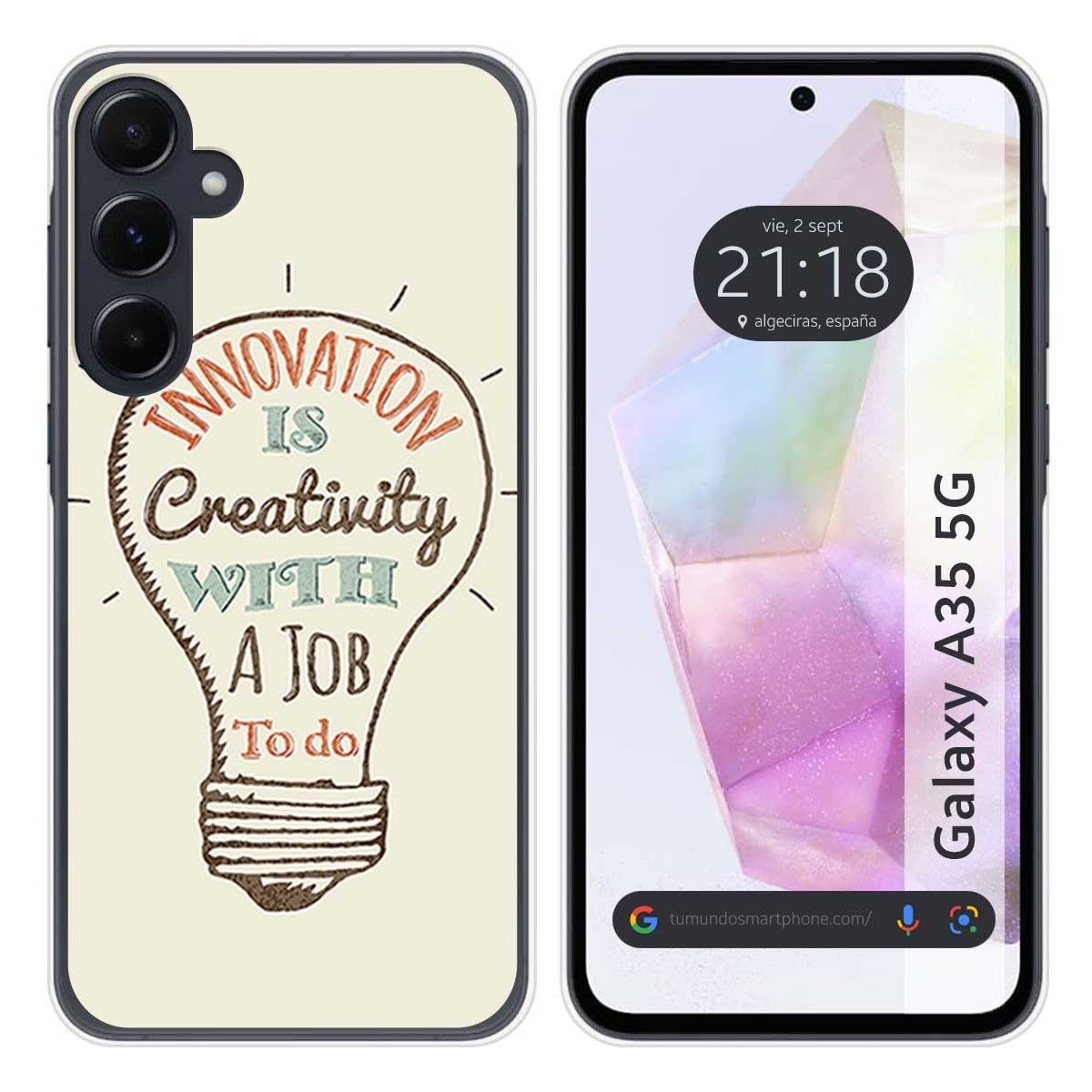 Funda Silicona para Samsung Galaxy A35 5G diseño Creativity Dibujos