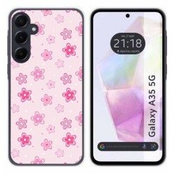 Funda Silicona para Samsung Galaxy A35 5G diseño Flores Dibujos