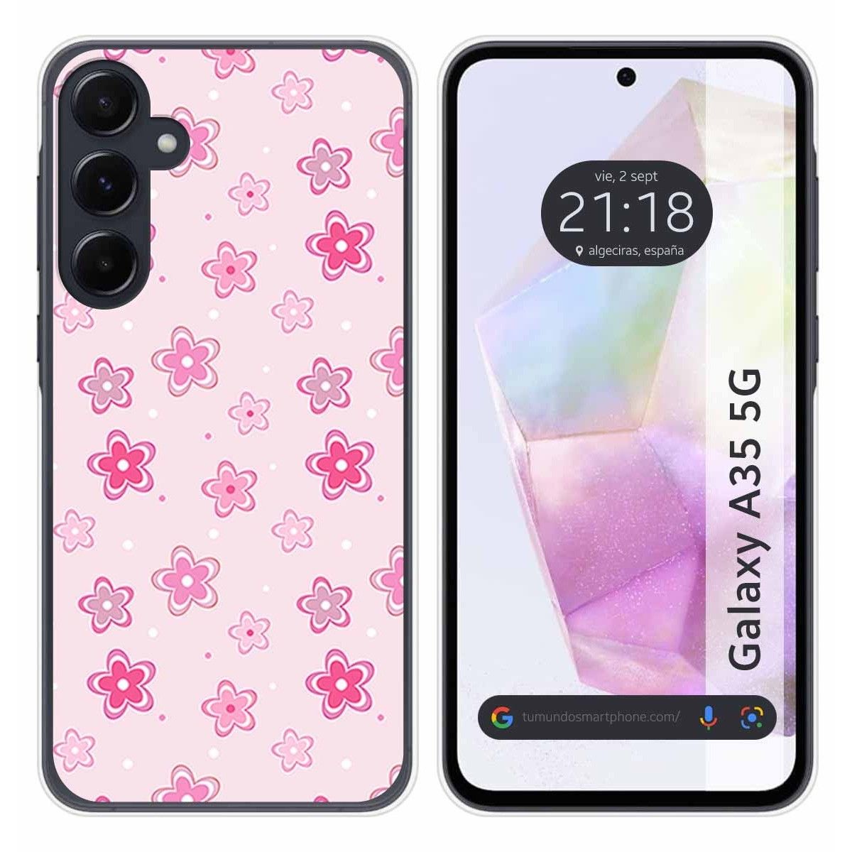 Funda Silicona para Samsung Galaxy A35 5G diseño Flores Dibujos