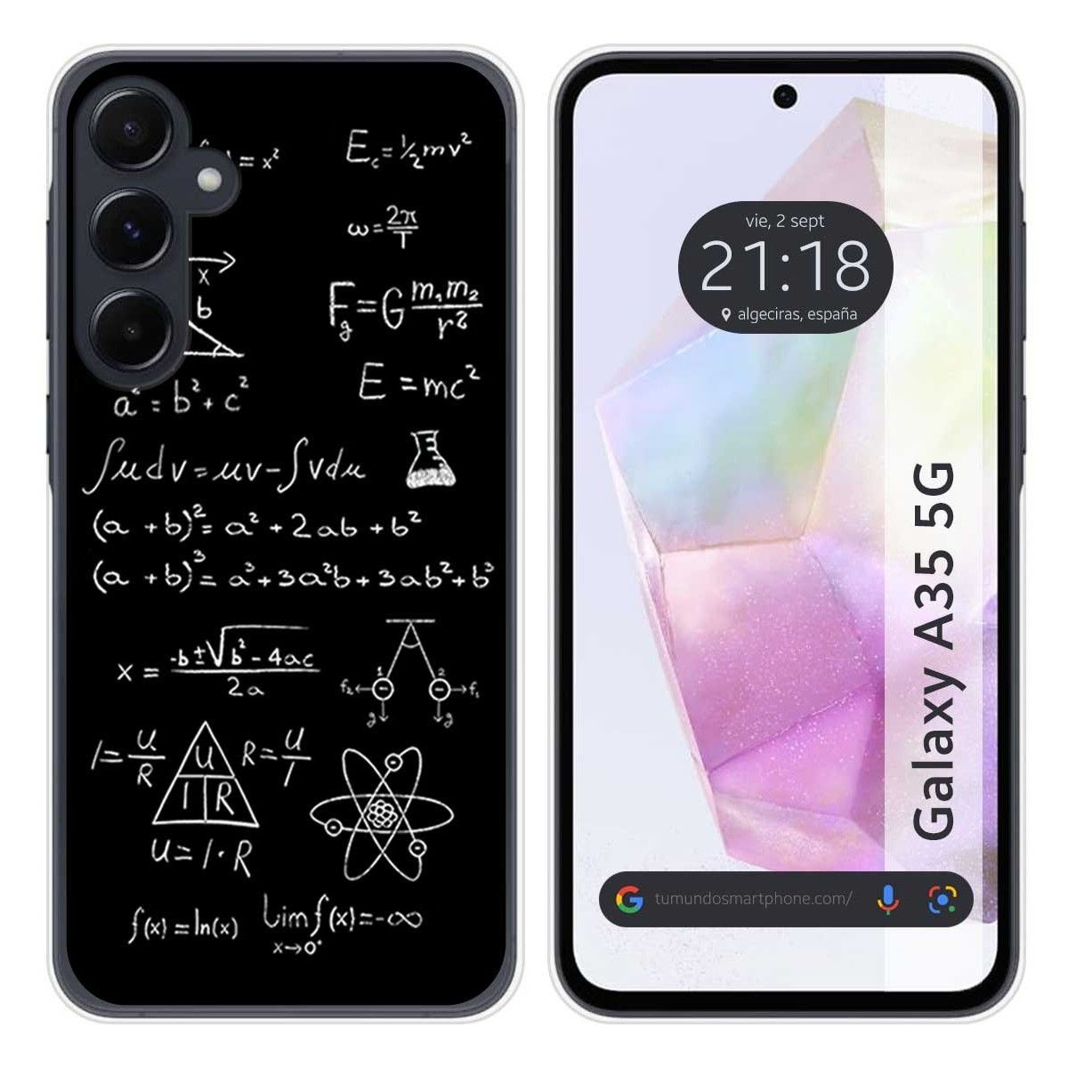 Funda Silicona para Samsung Galaxy A35 5G diseño Formulas Dibujos