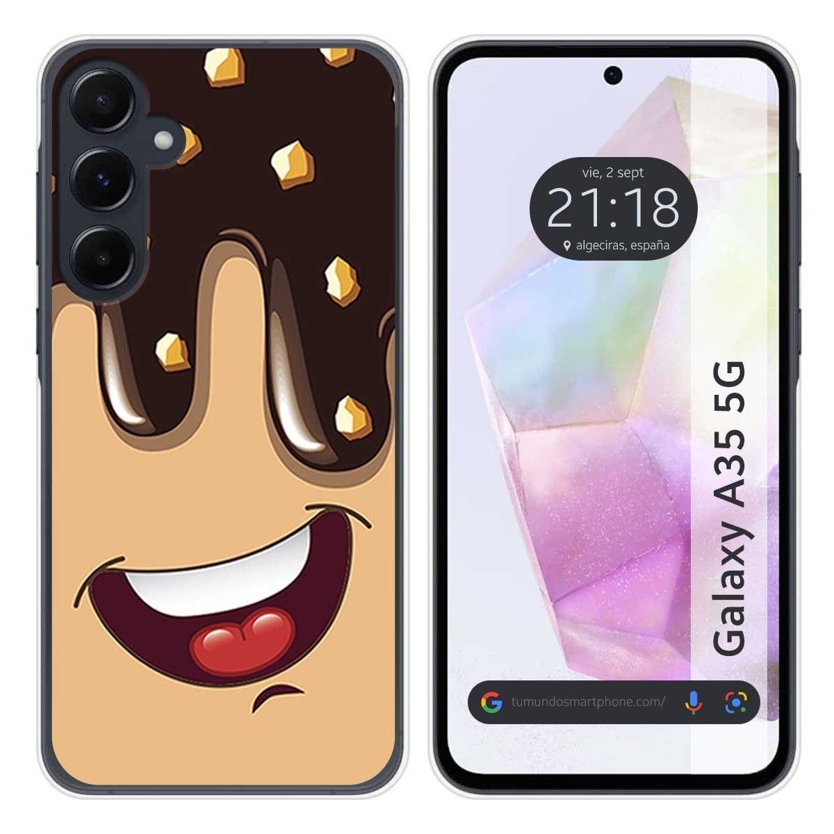 Funda Silicona para Samsung Galaxy A35 5G diseño Helado Chocolate Dibujos