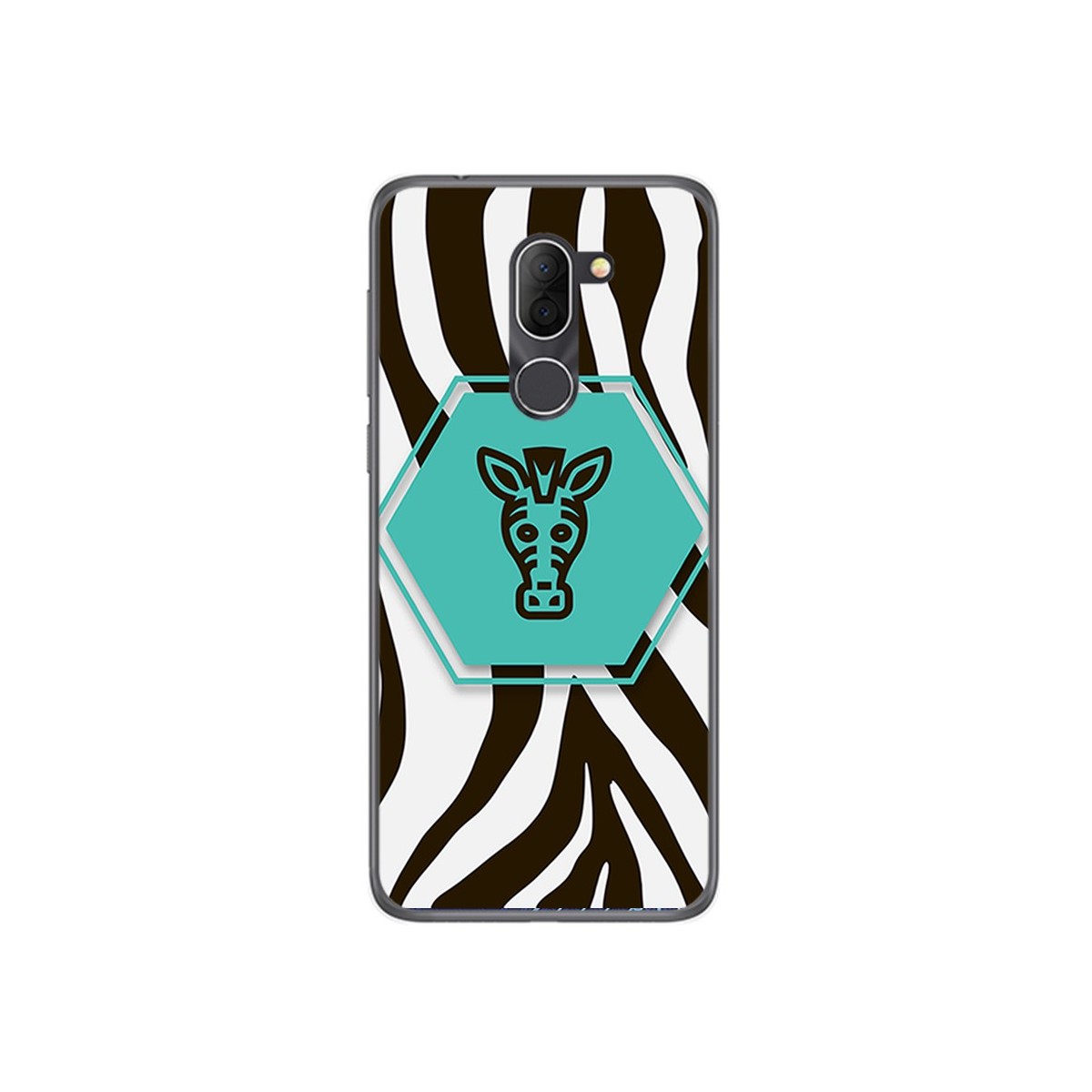 Funda Gel Tpu para Alcatel 3x Diseño Cebra Dibujos