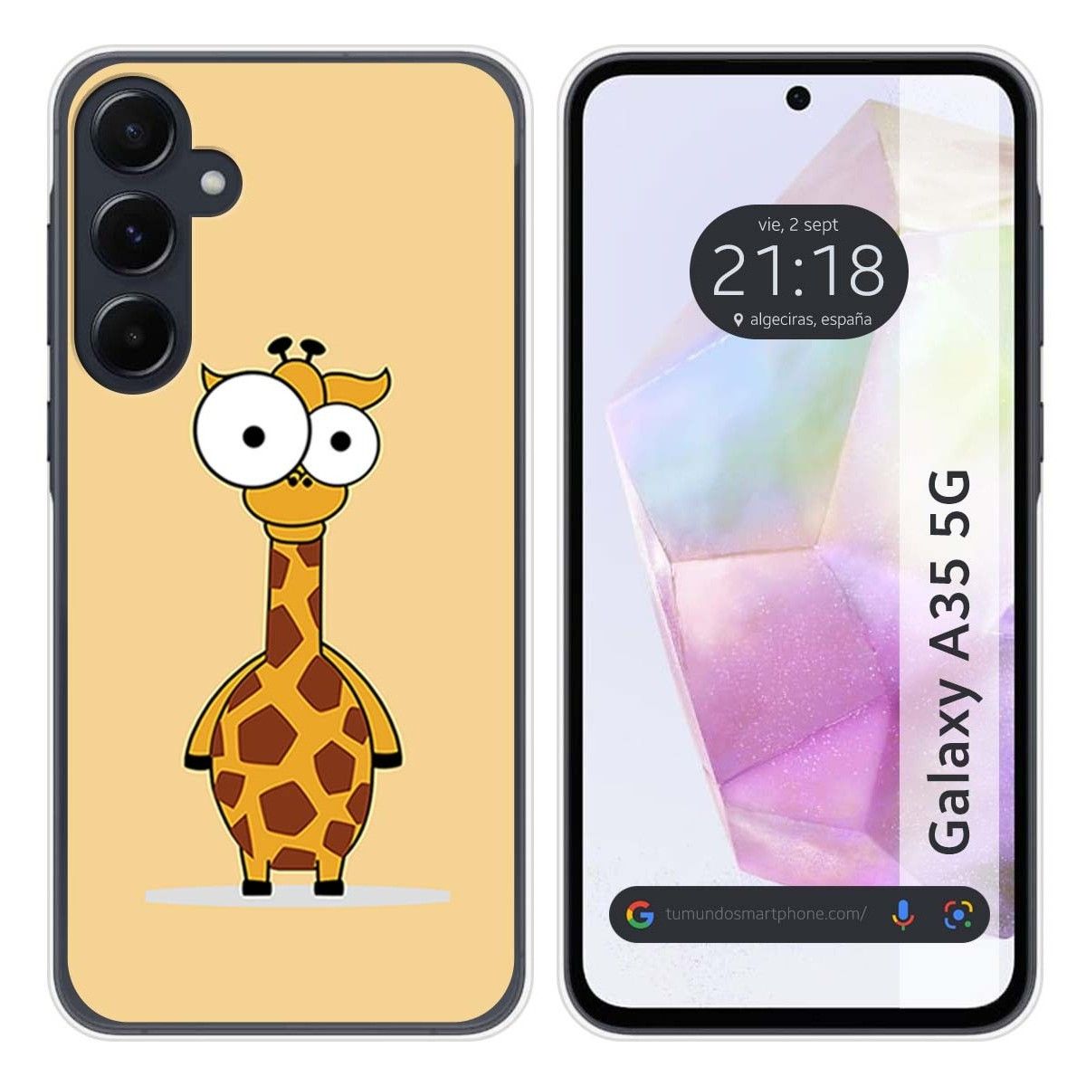 Funda Silicona para Samsung Galaxy A35 5G diseño Jirafa Dibujos