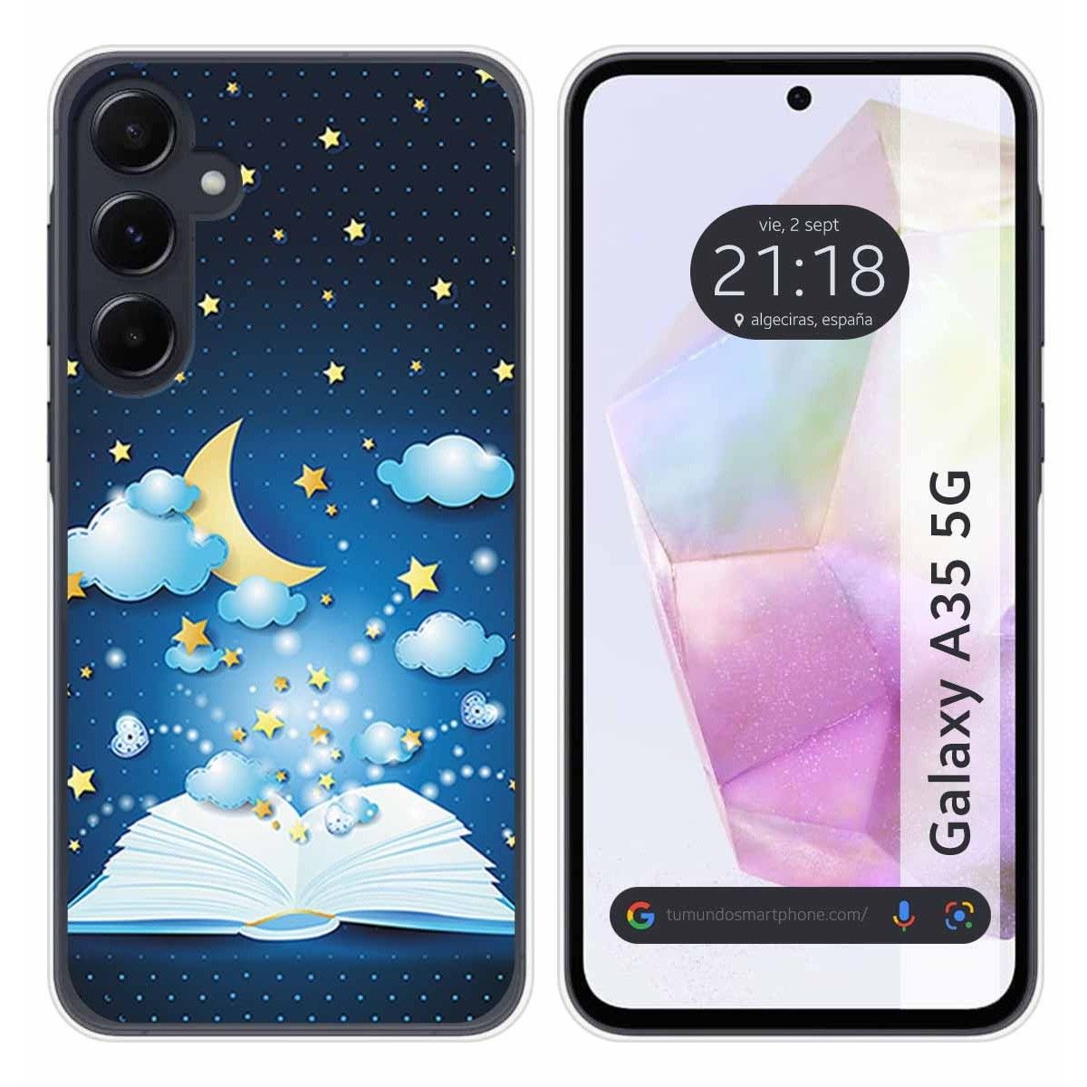 Funda Silicona para Samsung Galaxy A35 5G diseño Libro Cuentos Dibujos