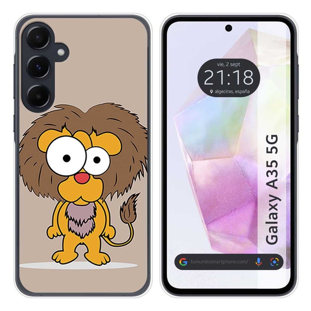 Funda Silicona para Samsung Galaxy A35 5G diseño Leon Dibujos