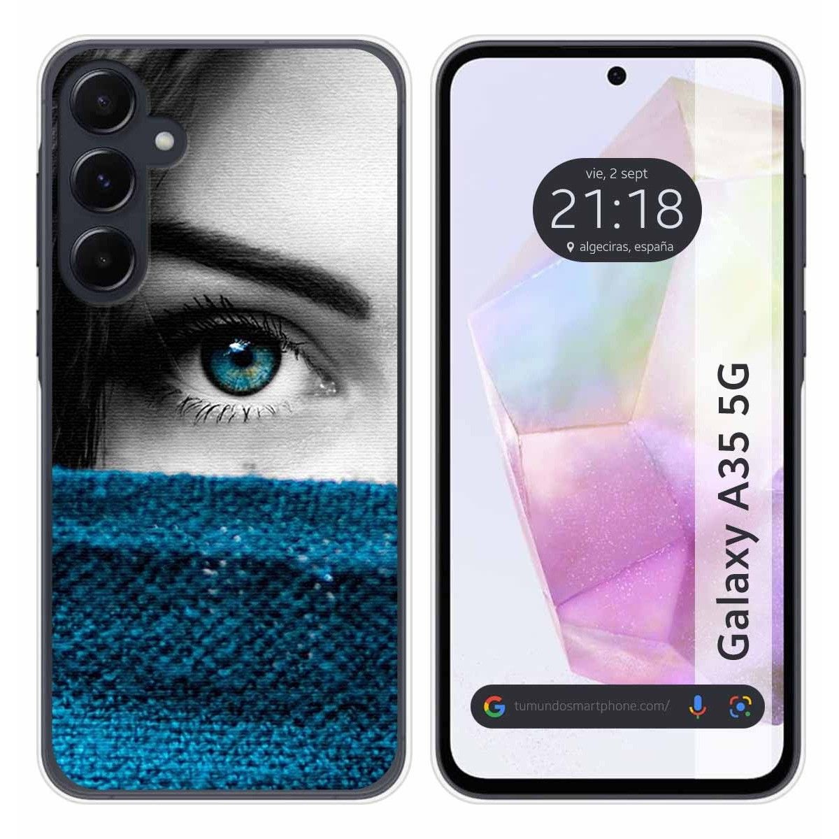 Funda Silicona para Samsung Galaxy A35 5G diseño Ojo Dibujos