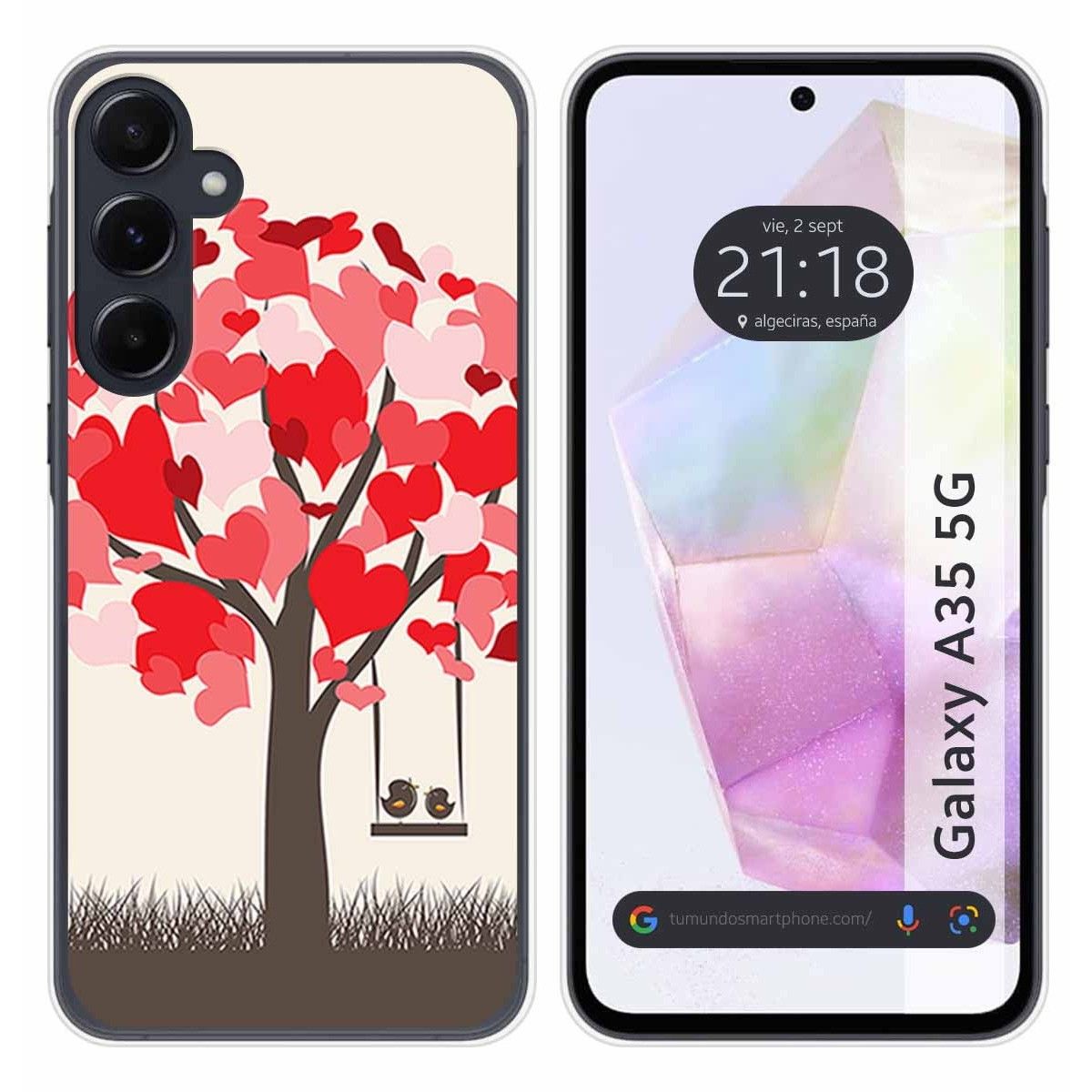 Funda Silicona para Samsung Galaxy A35 5G diseño Pajaritos Dibujos