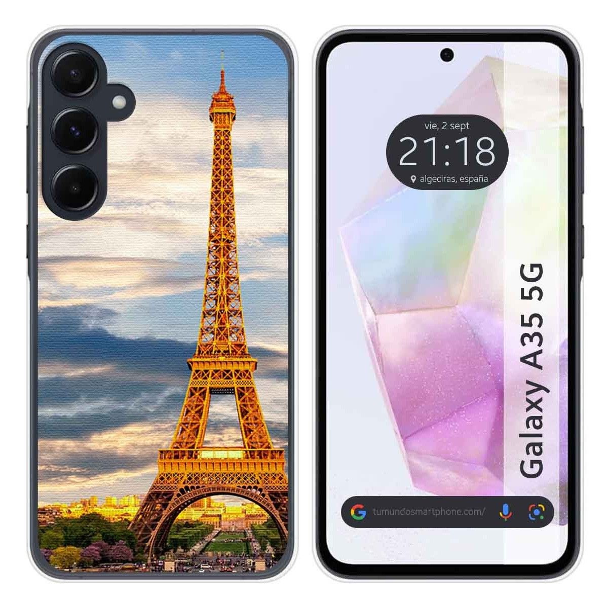 Funda Silicona para Samsung Galaxy A35 5G diseño Paris Dibujos