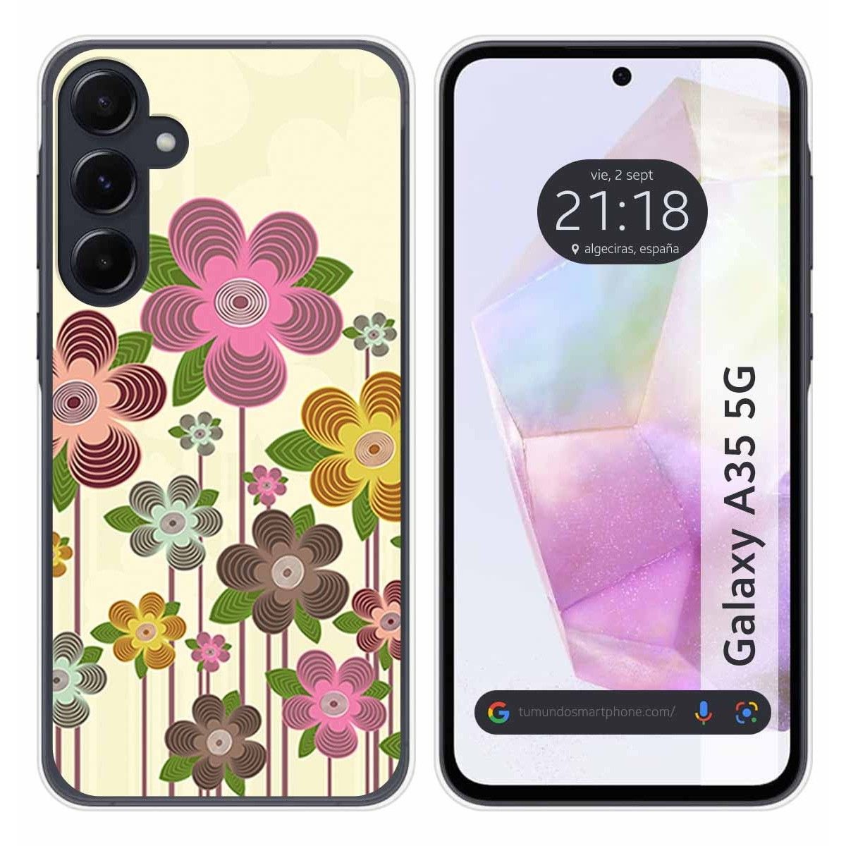 Funda Silicona para Samsung Galaxy A35 5G diseño Primavera En Flor Dibujos