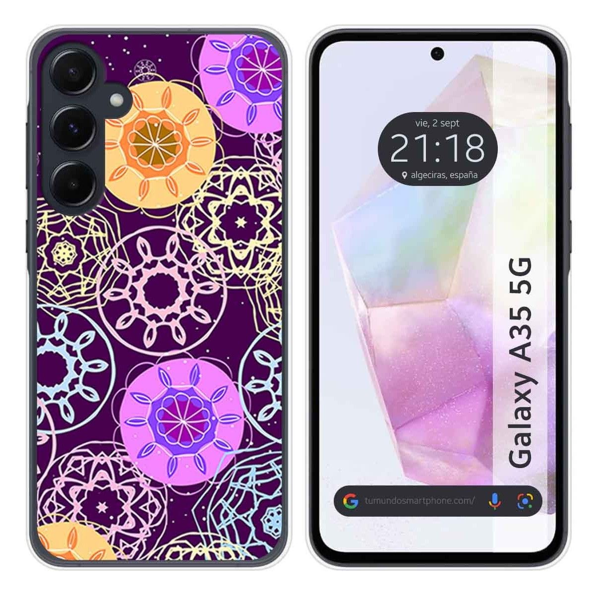 Funda Silicona para Samsung Galaxy A35 5G diseño Radial Dibujos