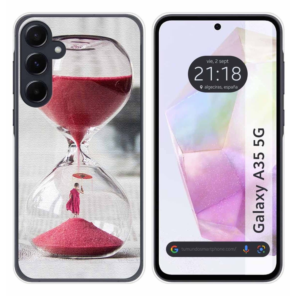Funda Silicona para Samsung Galaxy A35 5G diseño Reloj Dibujos