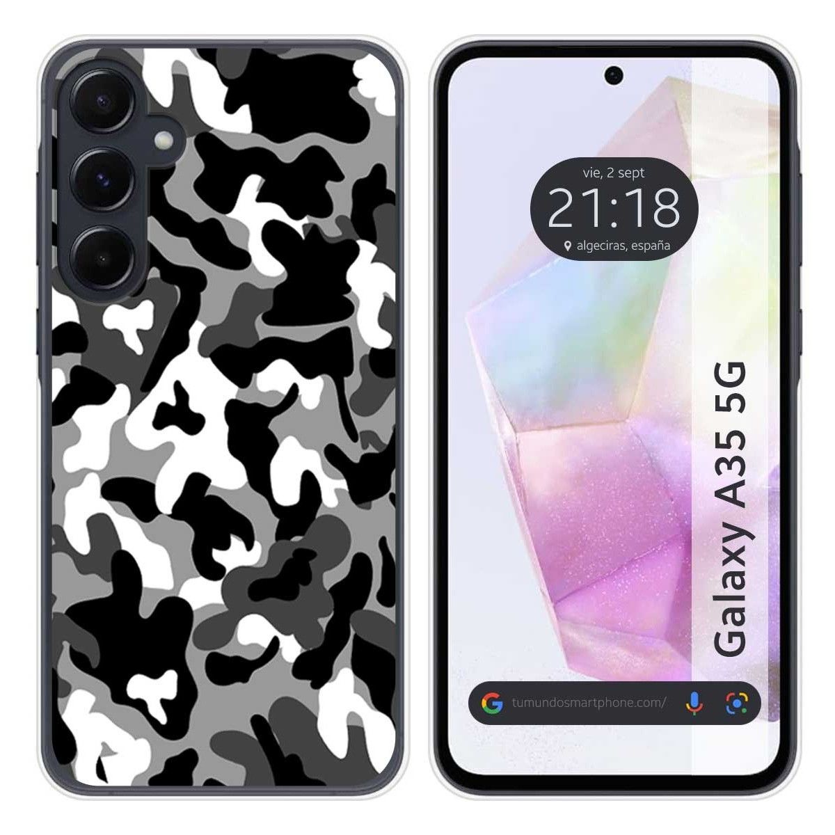 Funda Silicona para Samsung Galaxy A35 5G diseño Snow Camuflaje Dibujos