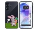 Funda Silicona Transparente para Samsung Galaxy A55 5G diseño Conejo Dibujos