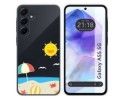 Funda Silicona Transparente para Samsung Galaxy A55 5G diseño Playa Dibujos