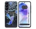 Funda Silicona Transparente para Samsung Galaxy A55 5G diseño Plumas Dibujos