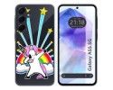 Funda Silicona Transparente para Samsung Galaxy A55 5G diseño Unicornio Dibujos