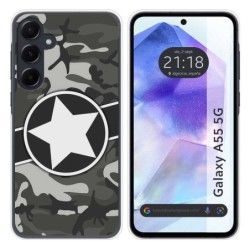 Funda Silicona para Samsung Galaxy A55 5G diseño Camuflaje 02 Dibujos