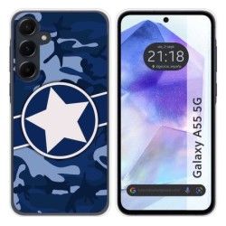 Funda Silicona para Samsung Galaxy A55 5G diseño Camuflaje 03 Dibujos
