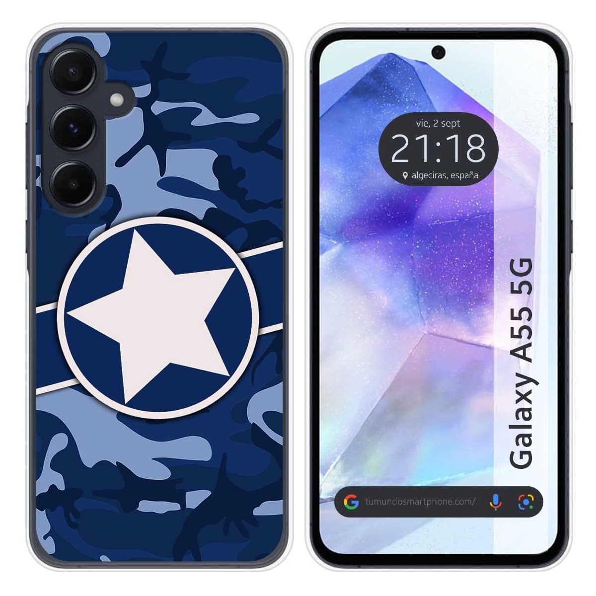 Funda Silicona para Samsung Galaxy A55 5G diseño Camuflaje 03 Dibujos