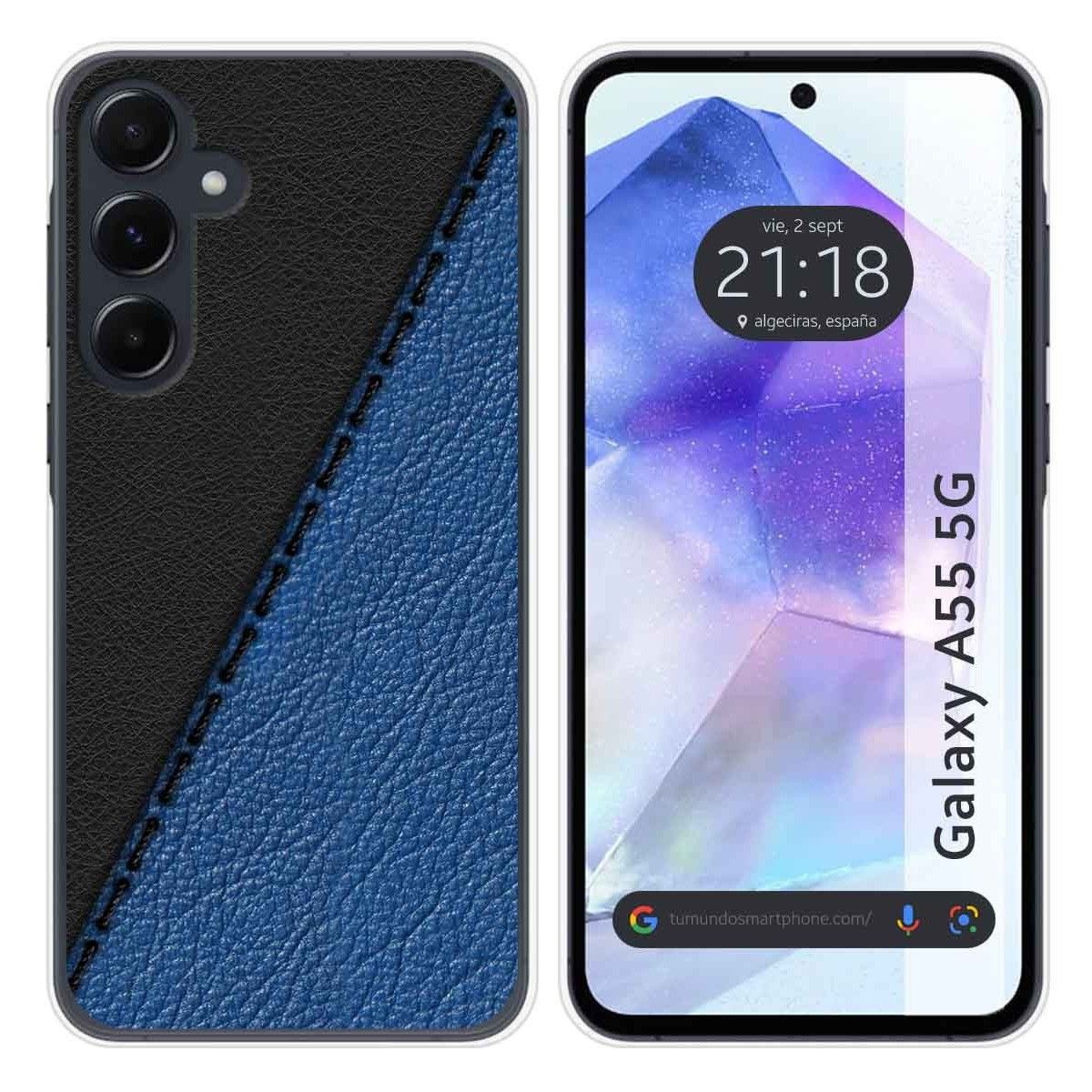 Funda Silicona para Samsung Galaxy A55 5G diseño Cuero 02 Dibujos