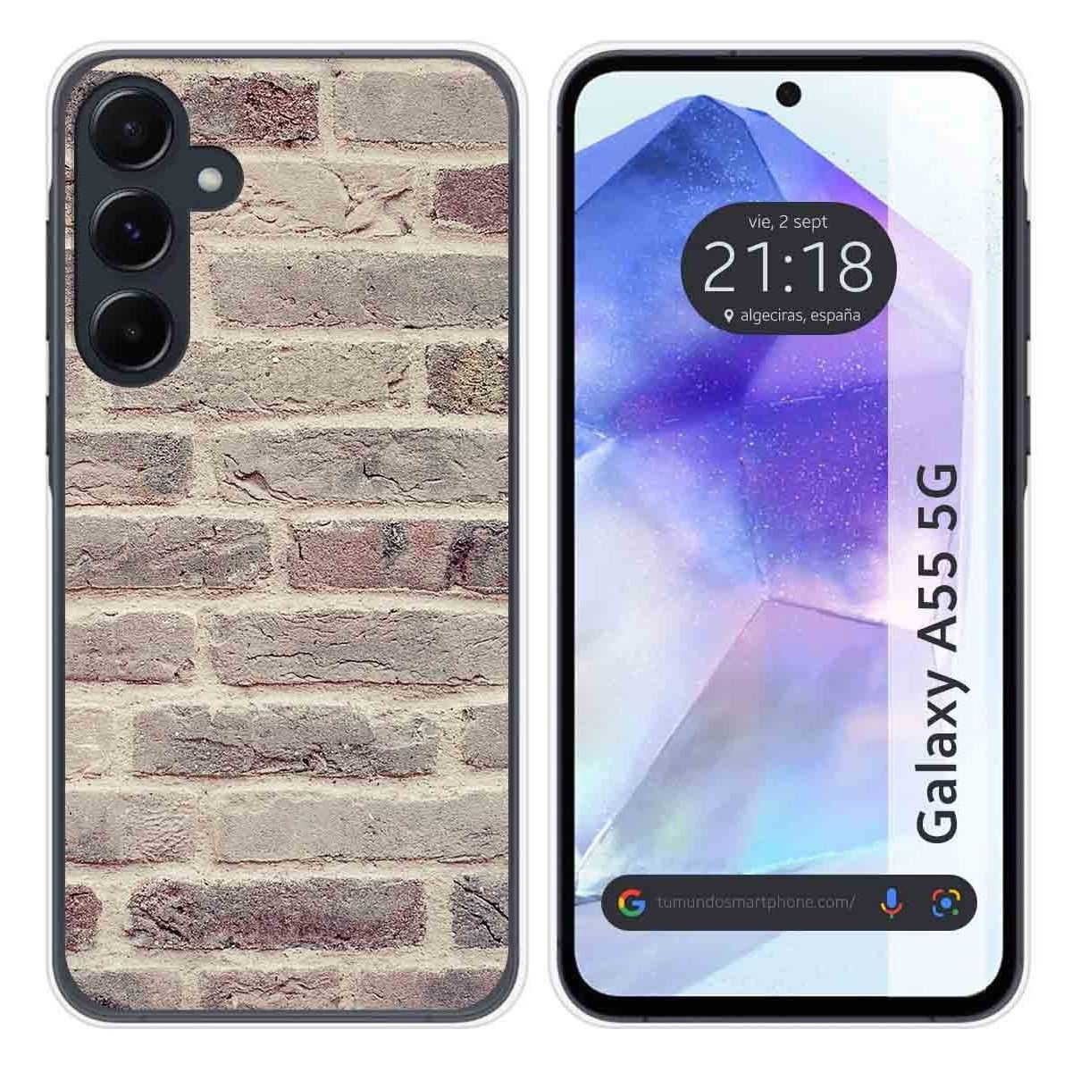 Funda Silicona para Samsung Galaxy A55 5G diseño Ladrillo 01 Dibujos