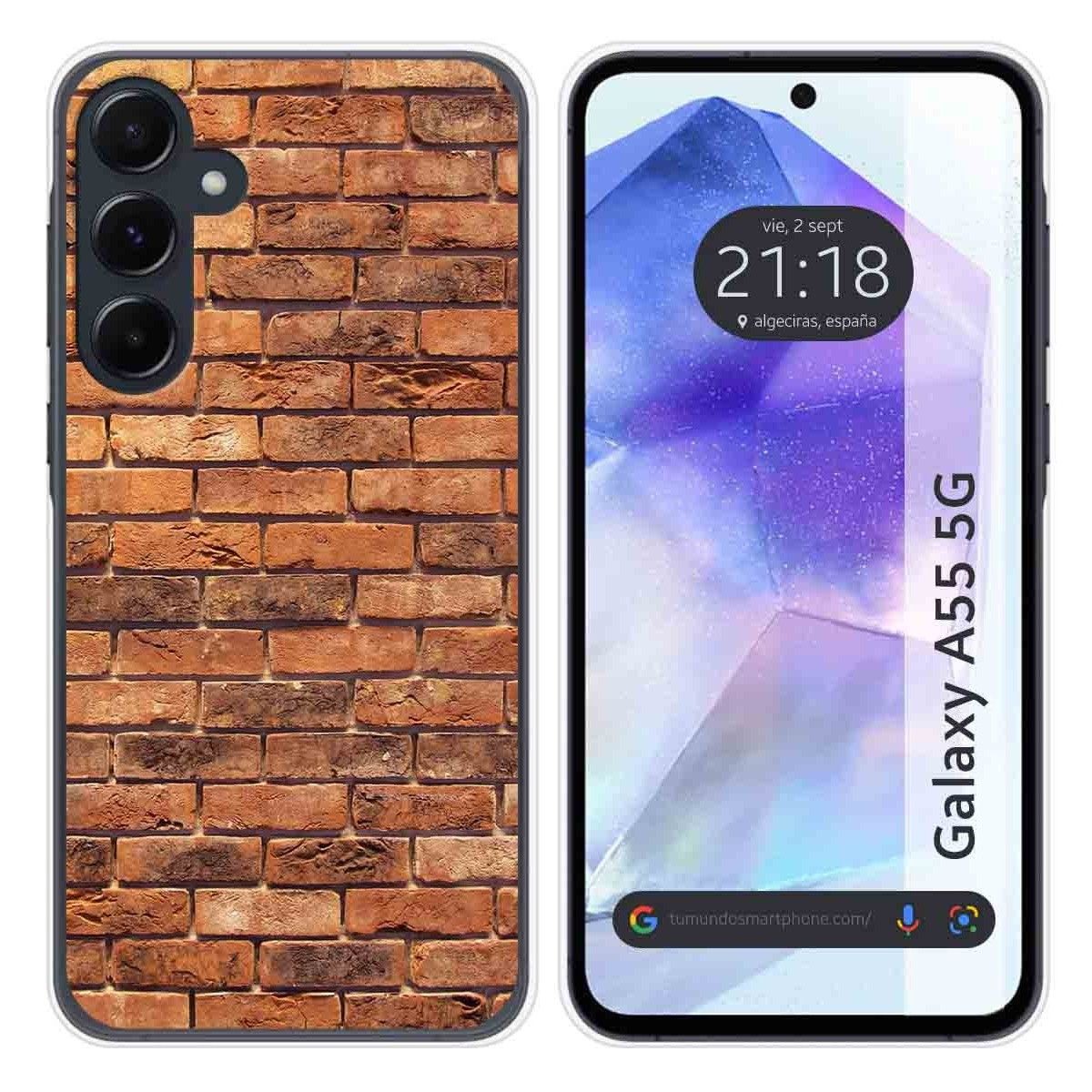 Funda Silicona para Samsung Galaxy A55 5G diseño Ladrillo 04 Dibujos