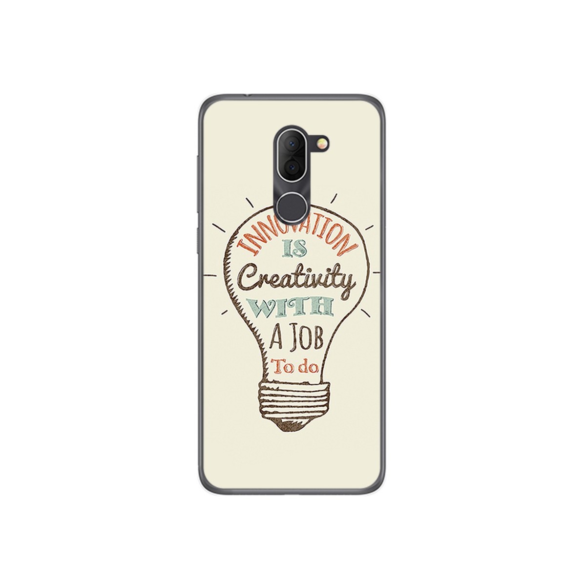 Funda Gel Tpu para Alcatel 3x Diseño Creativity Dibujos