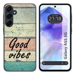 Funda Silicona para Samsung Galaxy A55 5G diseño Madera 01 Dibujos