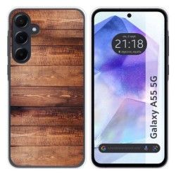 Funda Silicona para Samsung Galaxy A55 5G diseño Madera 02 Dibujos