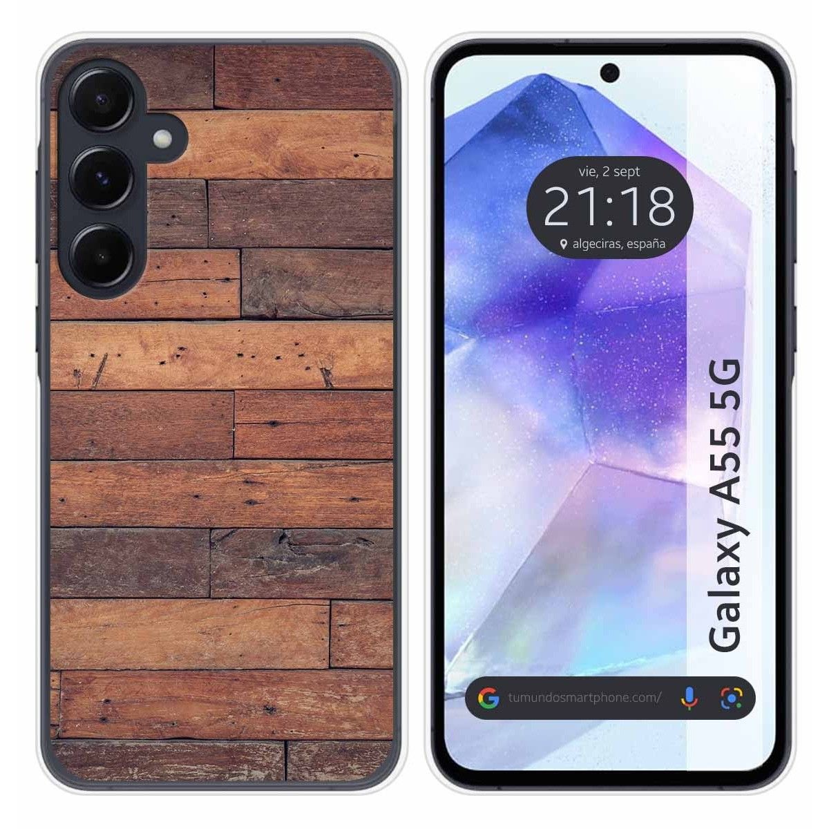 Funda Silicona para Samsung Galaxy A55 5G diseño Madera 03 Dibujos